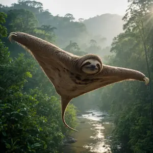 Manta ray + Sloth